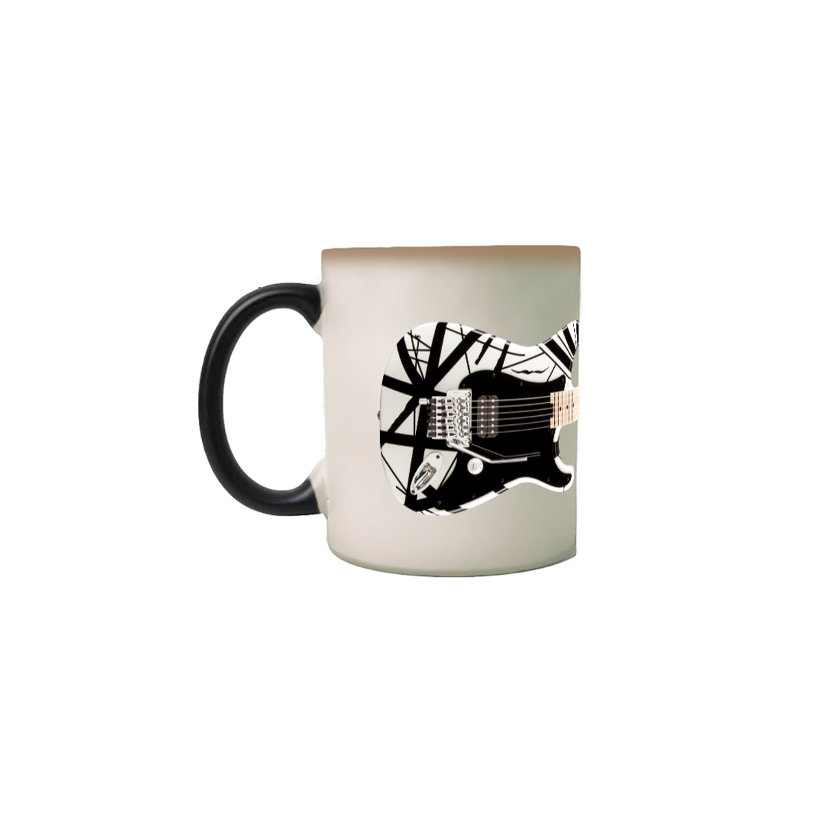 Nome do produto: Caneca Mágica - Guitarra EVH Striped Series Black White