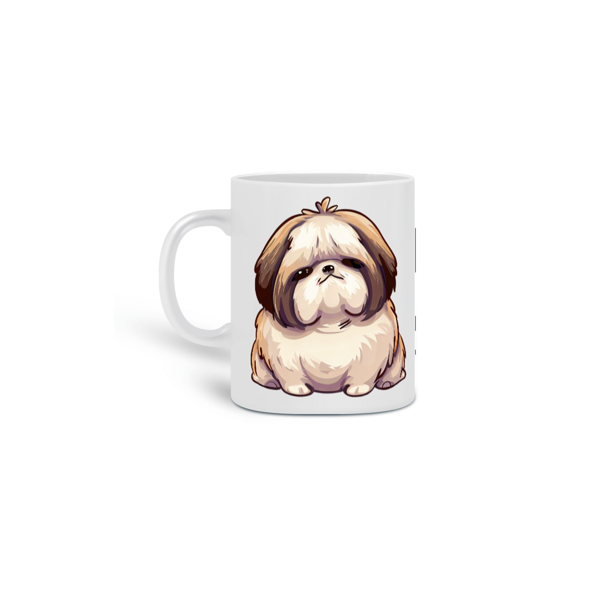 Nome do produto: Caneca Cerâmica - Fat Shih-tzu - Modelo 1