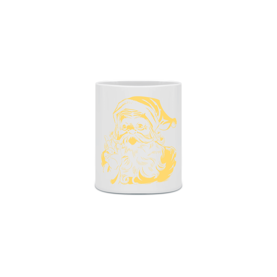 Caneca Cerâmica - Papai Noel 1 - Amarelo