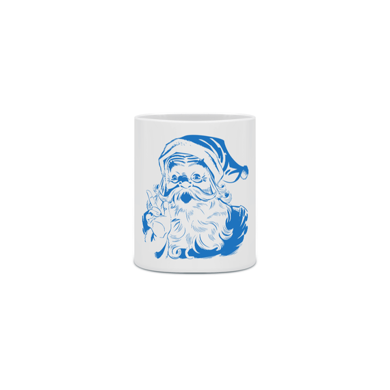 Caneca Cerâmica - Papai Noel 1 - Azul 1