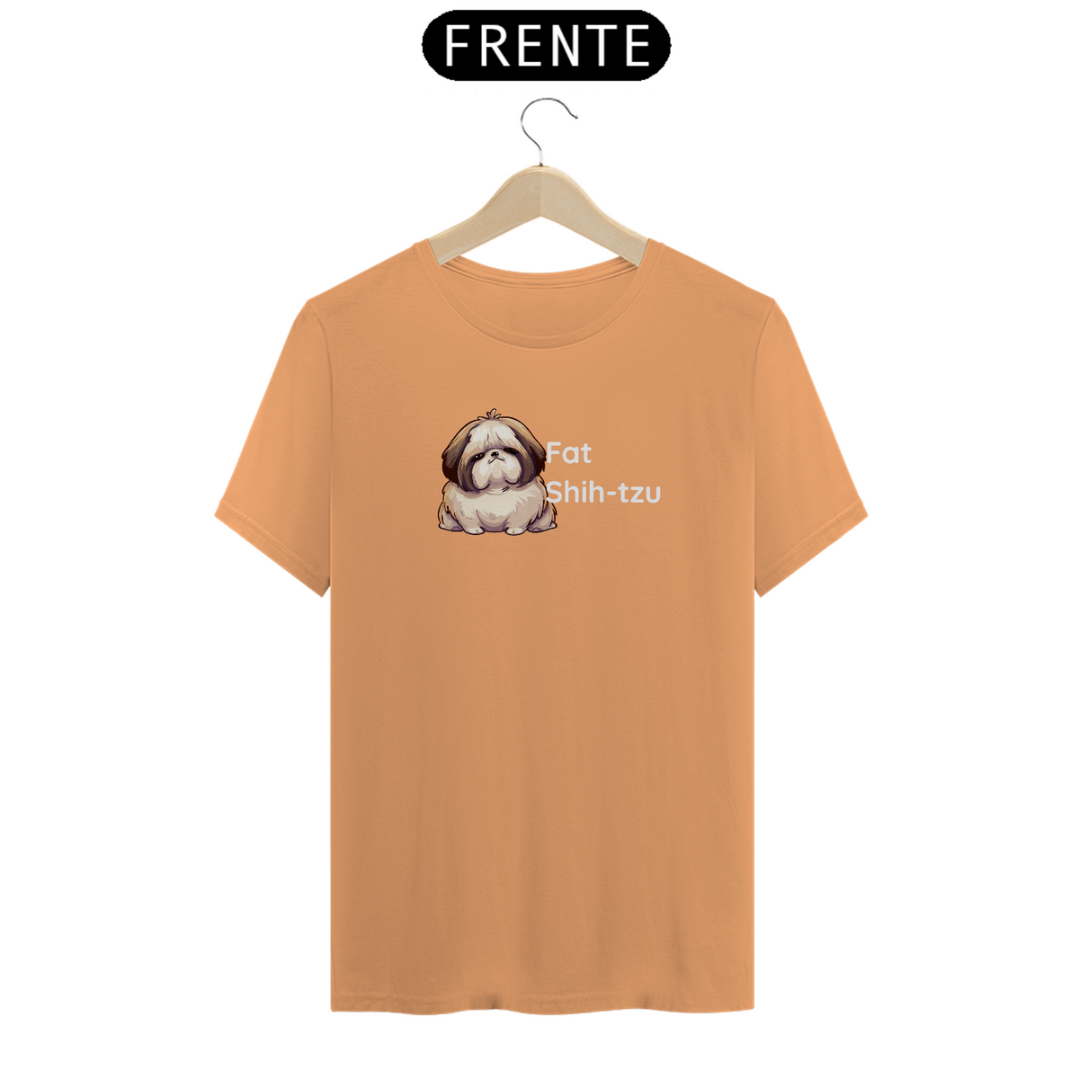 Nome do produto: T-Shirt Estonada - Fat Shih-tzu - Modelo 1