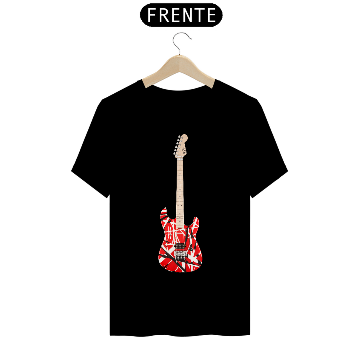 Nome do produto: T-Shirt Prime - Guitarra EVH Striped Series Red Black White