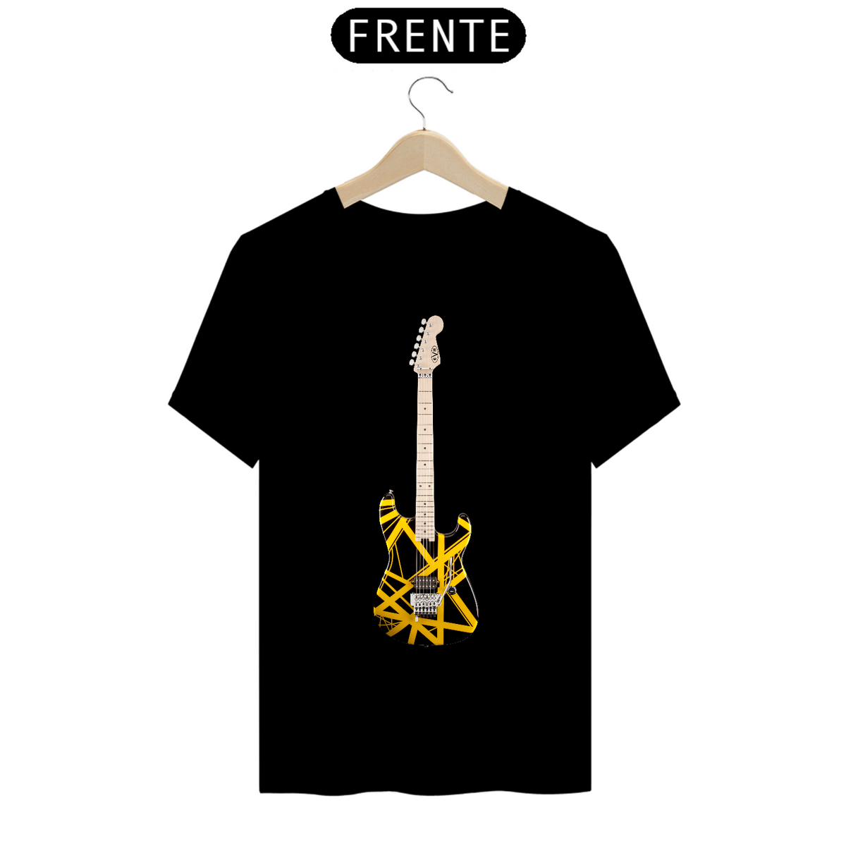 Nome do produto: T-Shirt Prime - Guitarra EVH Striped Series Black Yellow