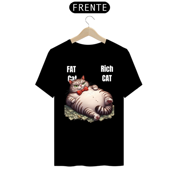 T-Shirt Prime - Fat Cat, Rich Cat 4 Branco