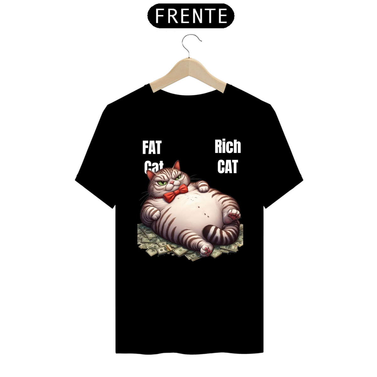 Nome do produto: T-Shirt Prime - Fat Cat, Rich Cat 4 Branco