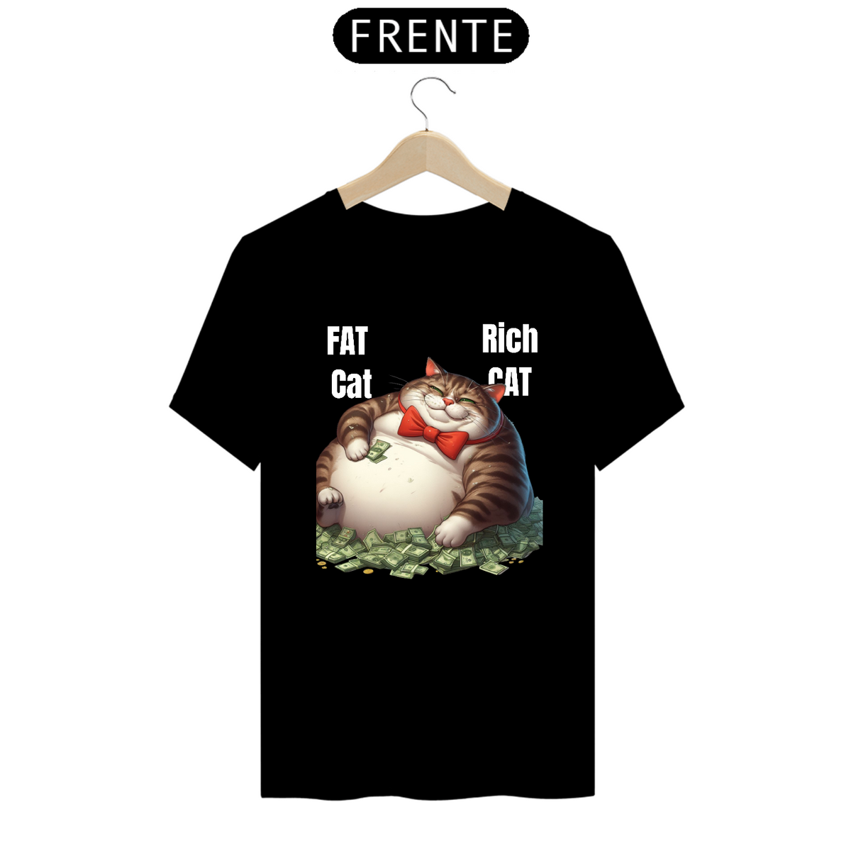 Nome do produto: T-Shirt Prime - Fat Cat, Rich Cat 2 Branco