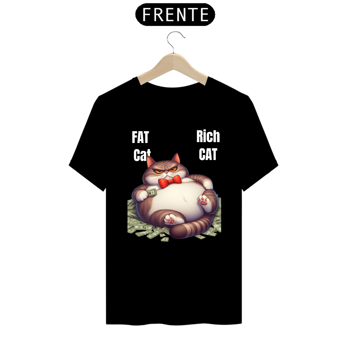 Nome do produto: T-Shirt Prime - Fat Cat, Rich Cat 3 Branco