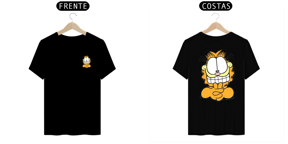 Nome do produto: T-Shirt Prime - Garfield Sorrindo - Model 2
