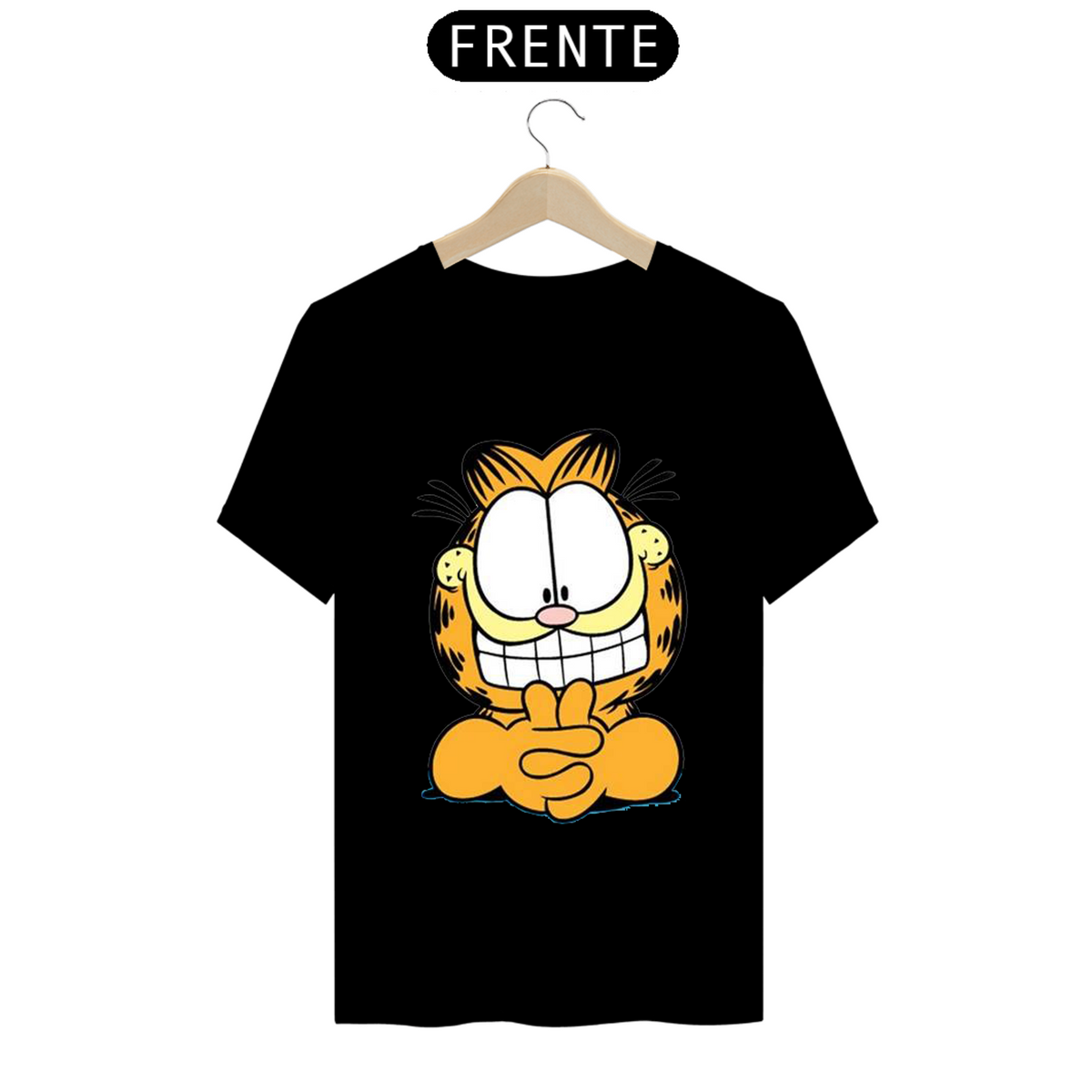 Nome do produto: T-Shirt Prime - Garfield Sorrindo - Model 1