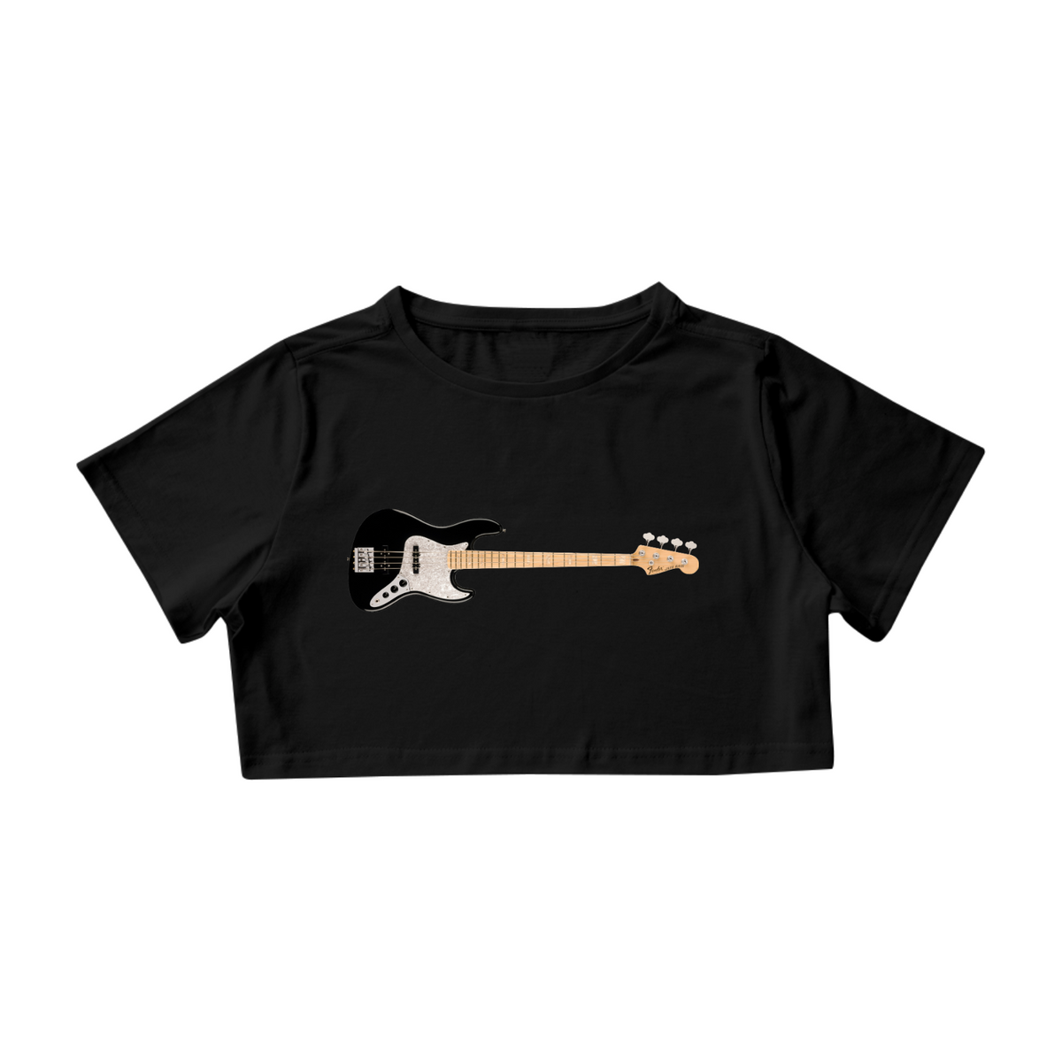 Nome do produto: Camisa Cropped - Baixo Fender USA Geddy Lee Jazz Bass - Model 1