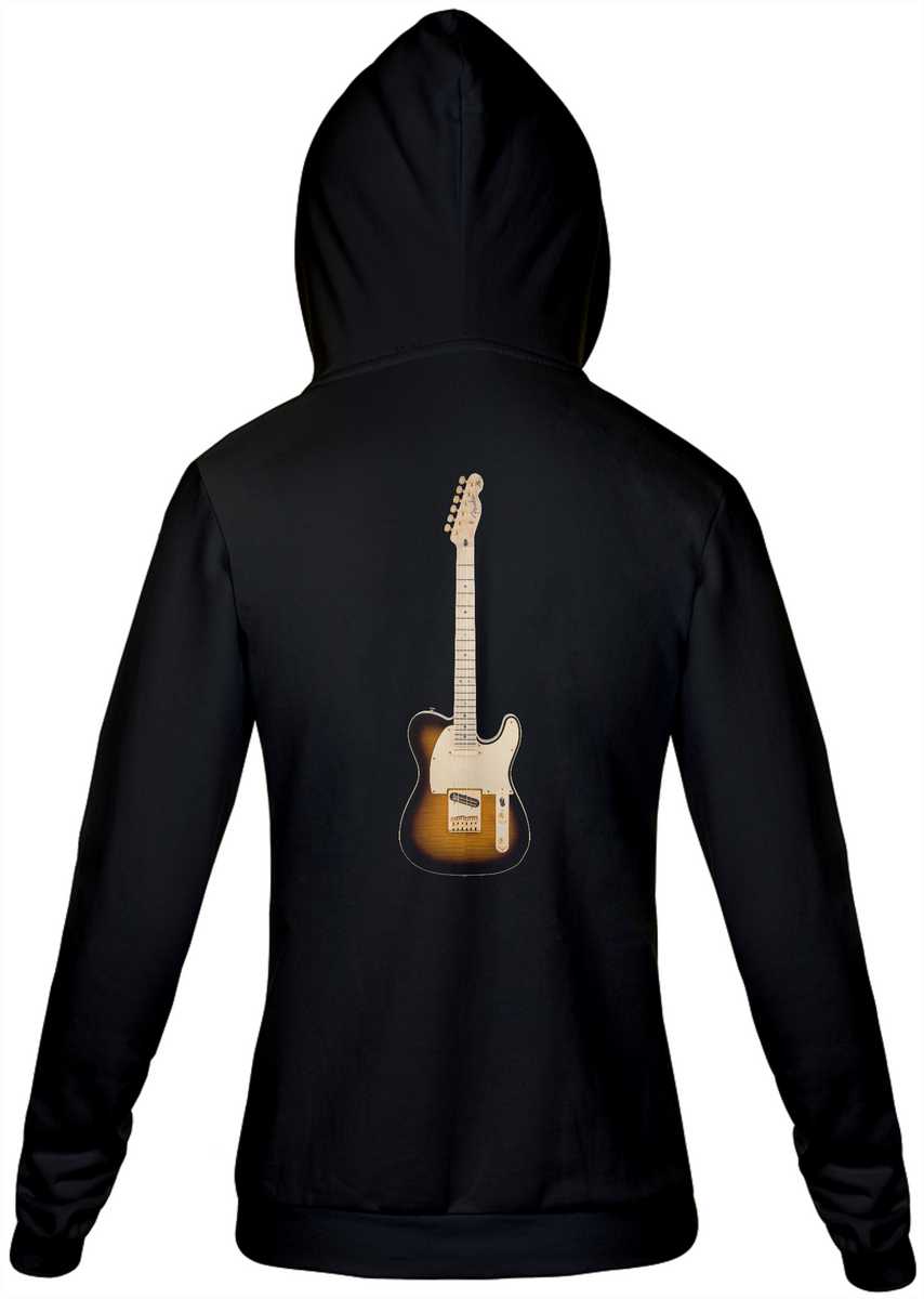 Nome do produto: Moletom Zíper - Guitarra Fender Telecaster Richie Kotzen Siganture Tobacco Burst - Model 1