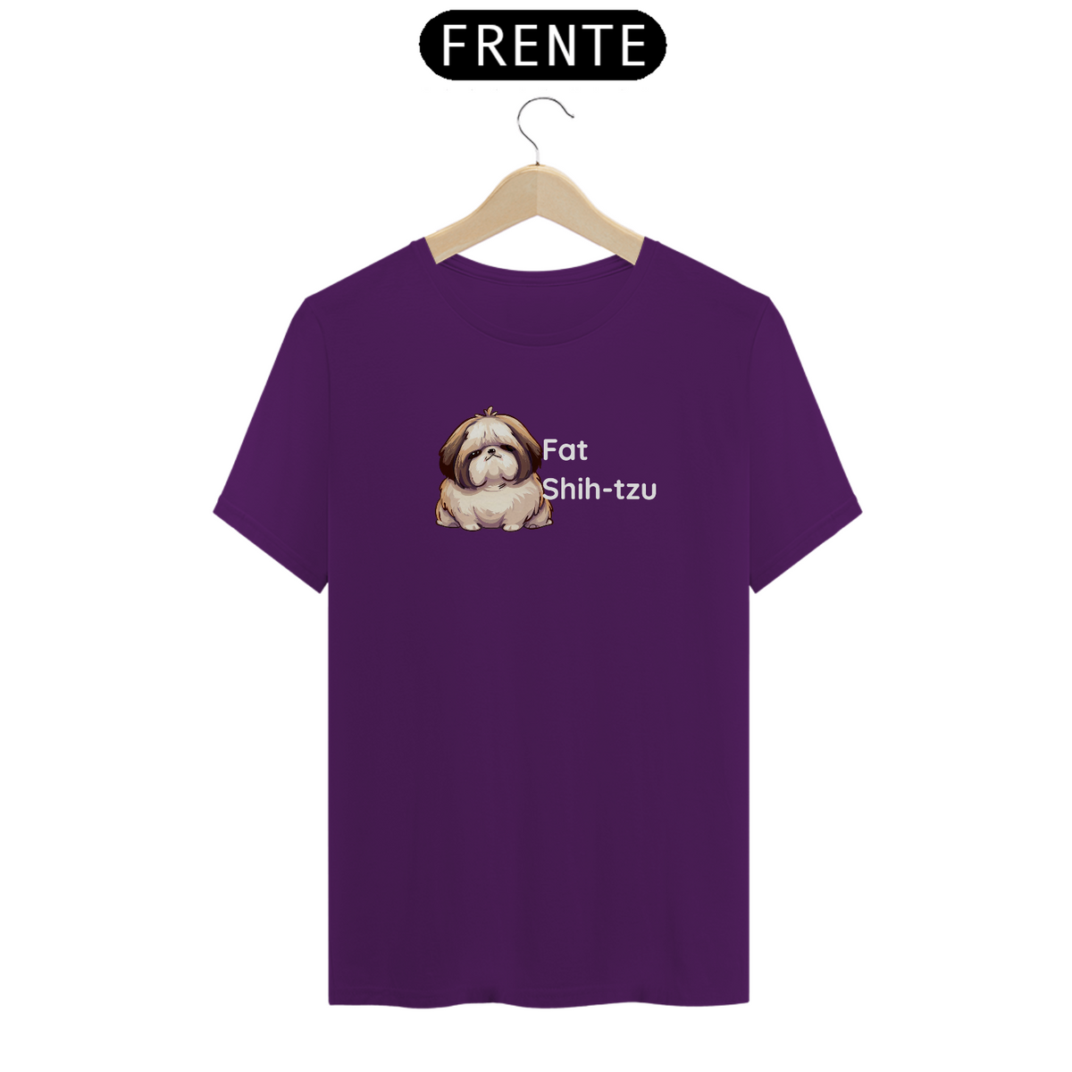 Nome do produto: T-Shirt Classic - Fat Shih-tzu - Modelo 1