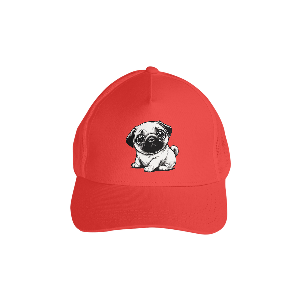 Nome do produto: Boné Americano com Tela - Fat Pug 1