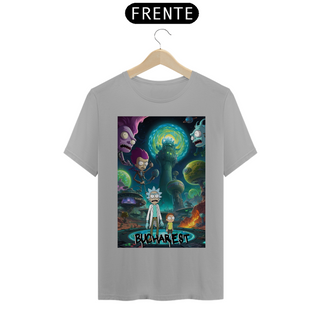 Nome do produtoCAMISETA UNISSEX - Rick and Morty facing off against formid...