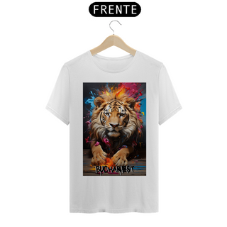 CAMISETA UNISSEX -  tiger in an explosion of color