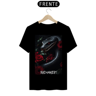 CAMISETA UNISSEX - snake with a flower