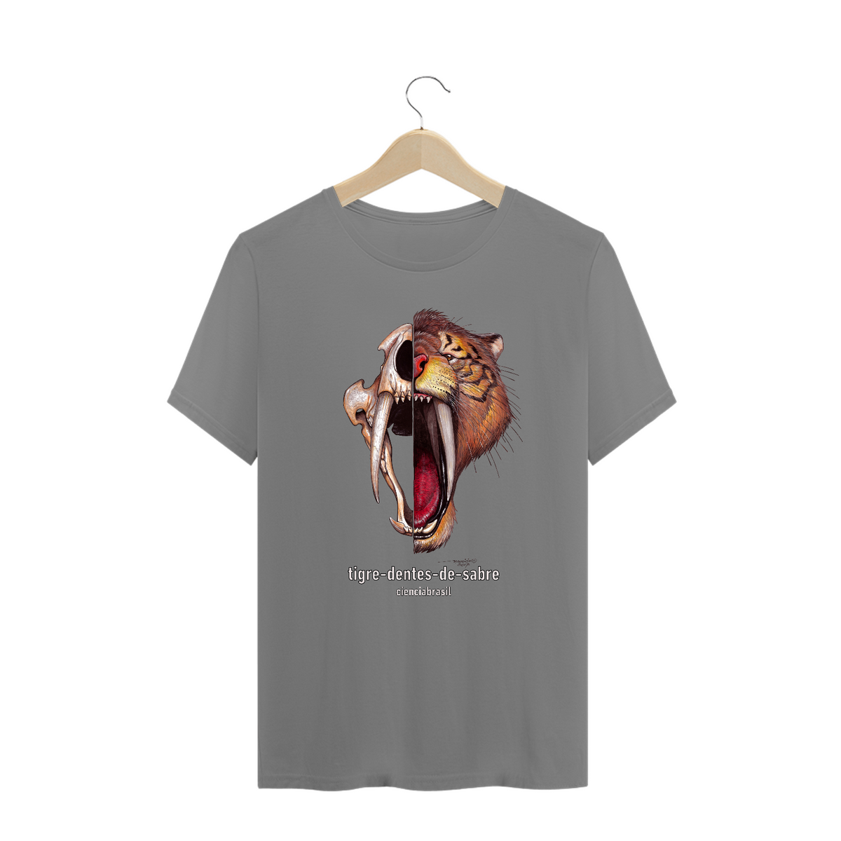 Nome do produto: T-Shirt Plus Size caras Tigre-dentes-de-sabre