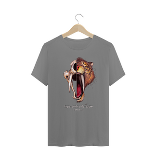 T-Shirt Plus Size caras Tigre-dentes-de-sabre