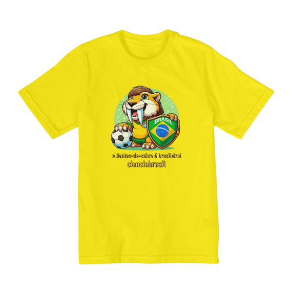 T shirt quality infantil (2 a 8) Smilodon Brasil 2