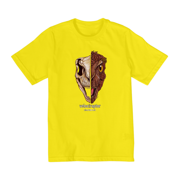 T-Shirt Quality Infantil (2 a 8) caras Velociraptor