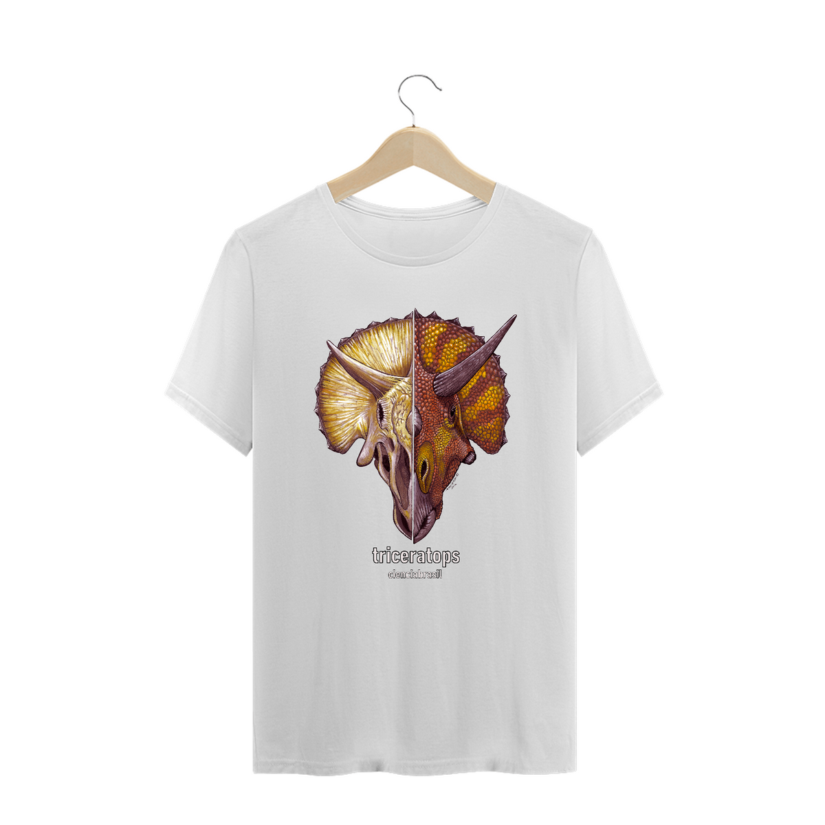 Nome do produto: T-Shirt Plus Size caras Triceratops