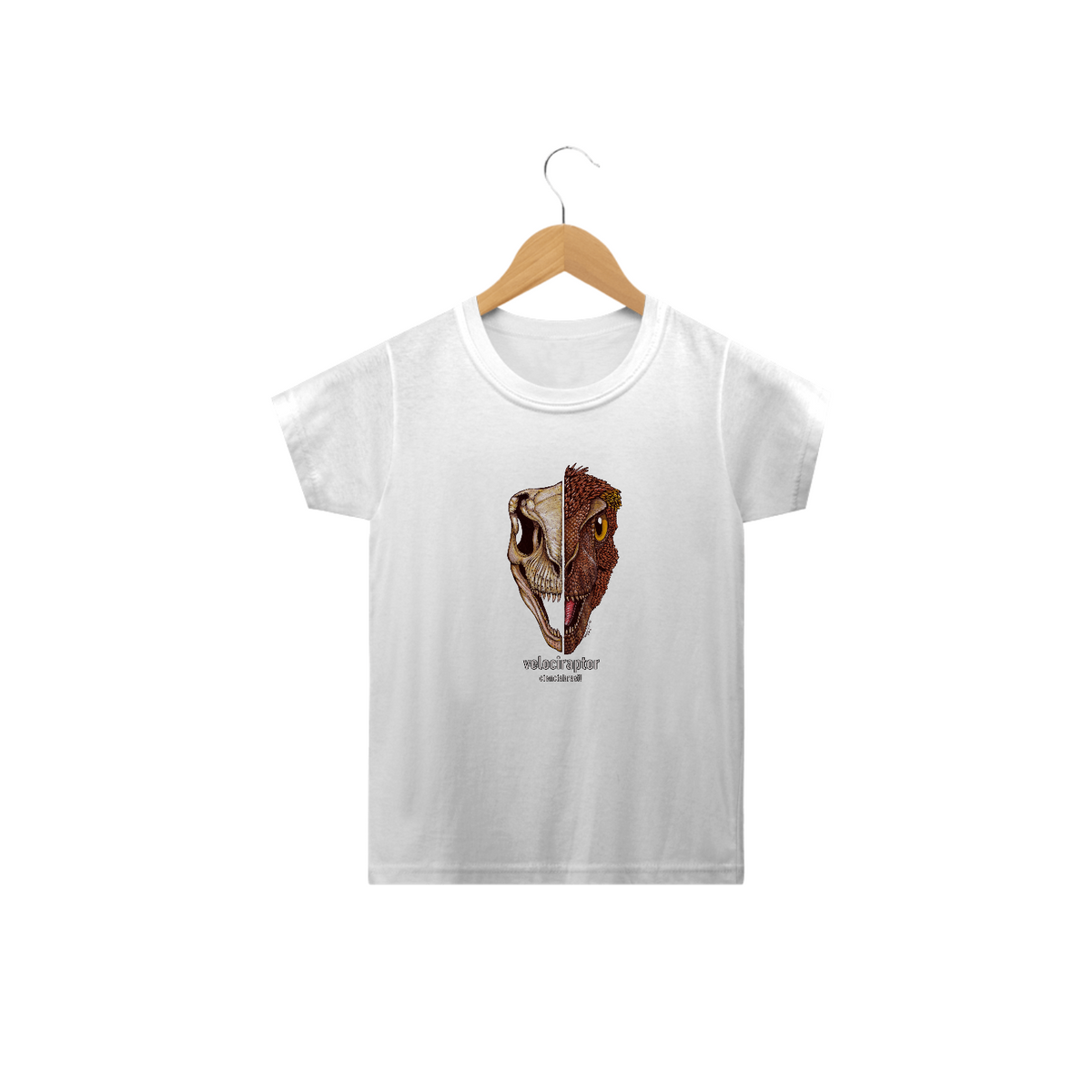 Nome do produto: T-Shirt Classic Infantil caras Velociraptor