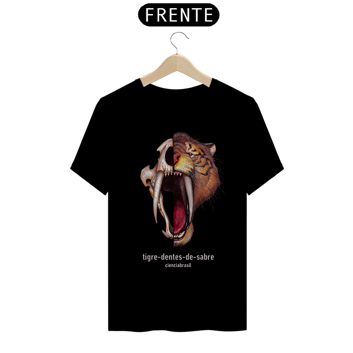 Nome do produto: T-Shirt Classic caras Tigre-dentes-de-sabre