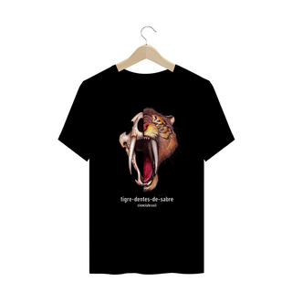 Nome do produtoT-Shirt Plus Size caras Tigre-dentes-de-sabre