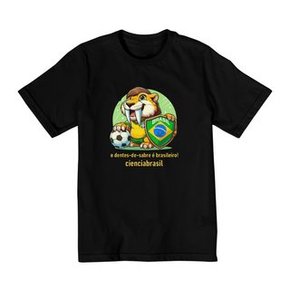 T shirt quality infantil (10 a 14) Smilodon Brasil 2