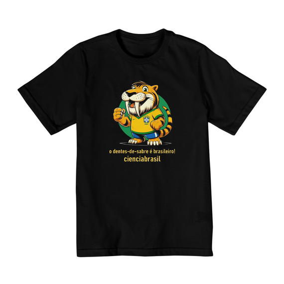 T shirt quality infantil (2 a 8) Smilodon Brasil 1