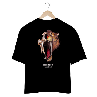 Nome do produtoT Shirt oversized tigre dentes-de-sabre