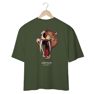 Nome do produtoT Shirt oversized tigre dentes-de-sabre