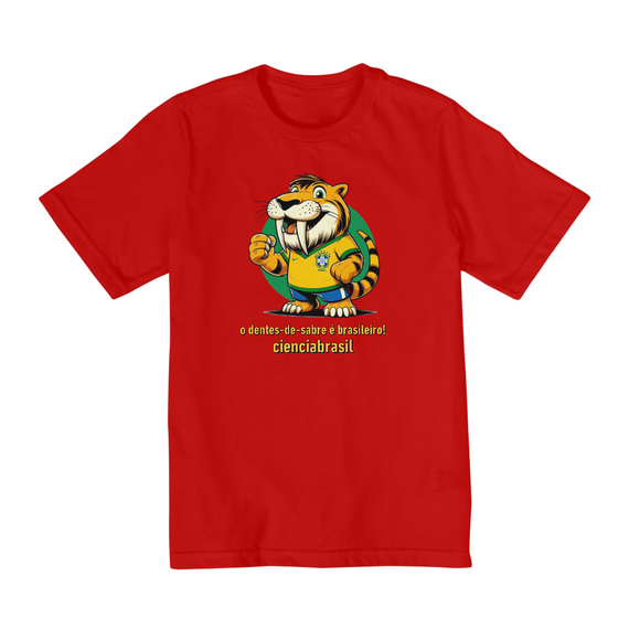 T shirt quality infantil (10 a 14) Smilodon Brasil 1