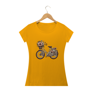 Nome do produtoCamiseta Feminina Baby long Bicicleta Vintage