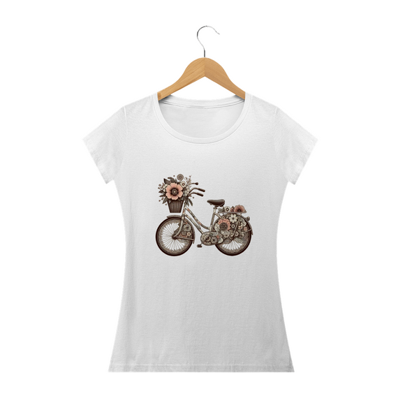 Camiseta Feminina Baby long Bicicleta Vintage