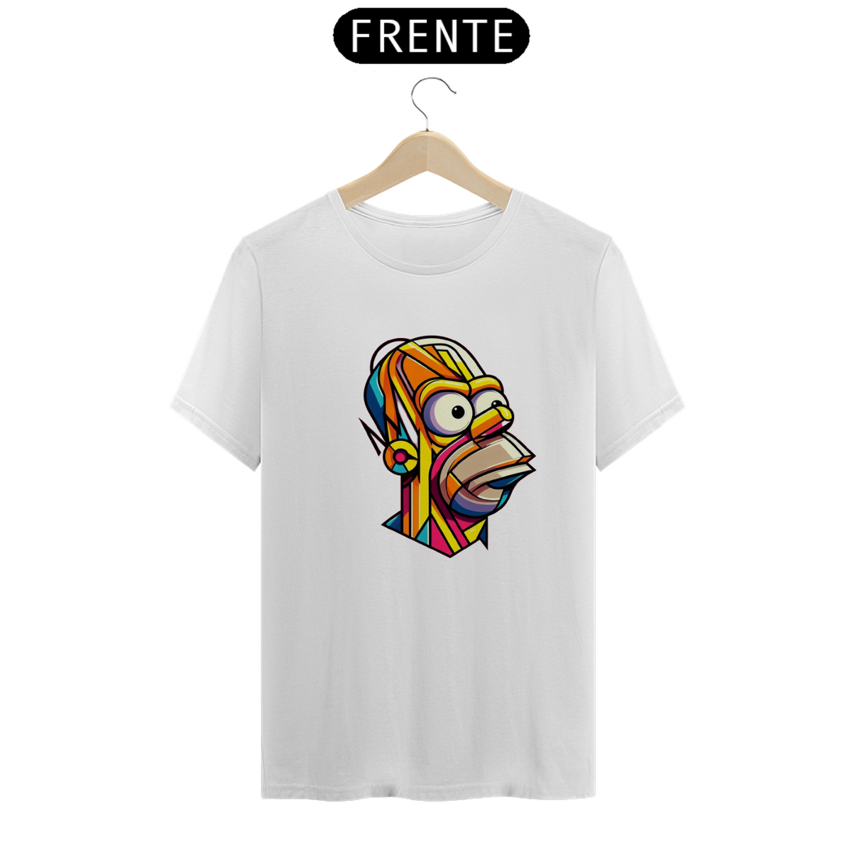 Nome do produto: Camiseta Homer Simpson Geométrica