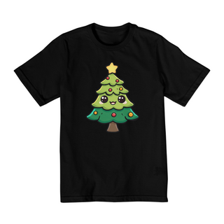 camiseta infantil árvore de natal feliz