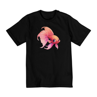 camiseta infantil peixe betta colorido	