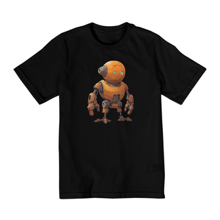 camiseta infantil robô futurista	