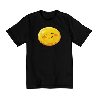 camiseta infantil rosto sorridente	