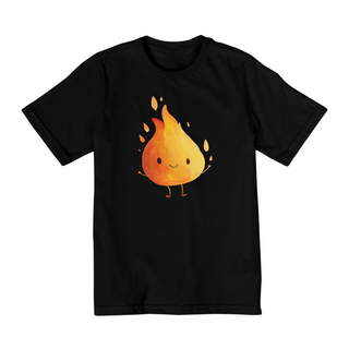 camiseta infantil fogo-fátuo feliz	