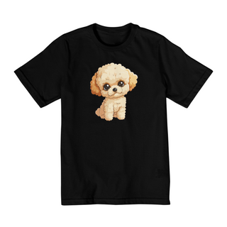 camiseta infantil poodle elegante	
