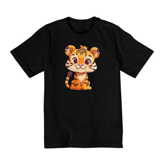 camiseta infantil tigre corajoso	