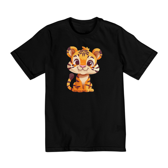 camiseta infantil tigre corajoso	