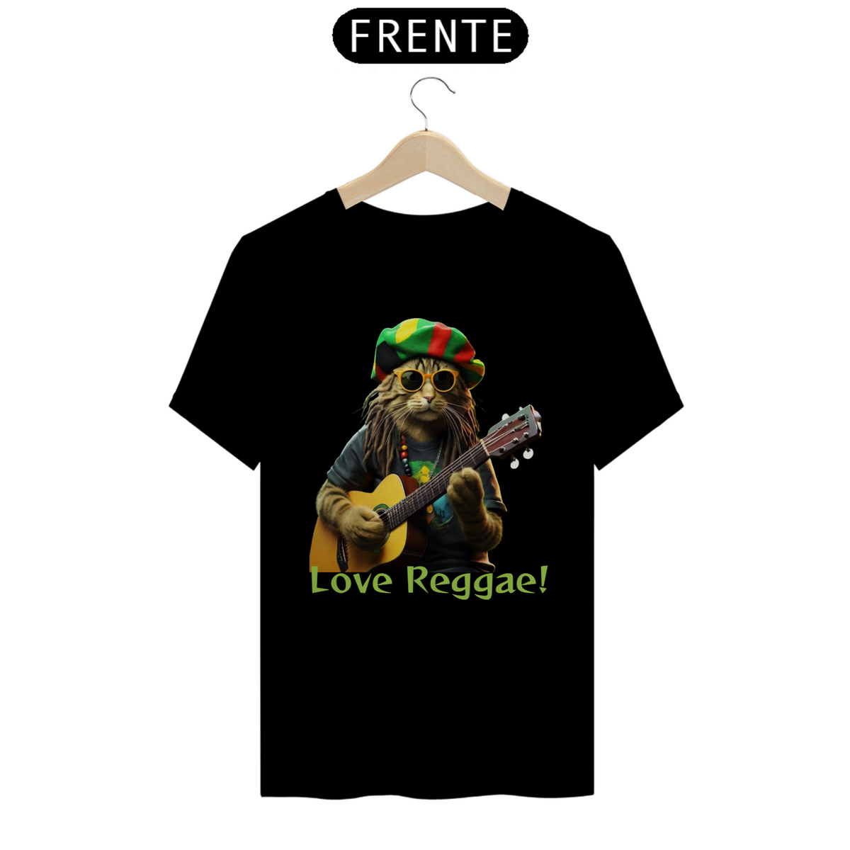 Nome do produto: Linha T-Shirt Quality - Reggae Cat