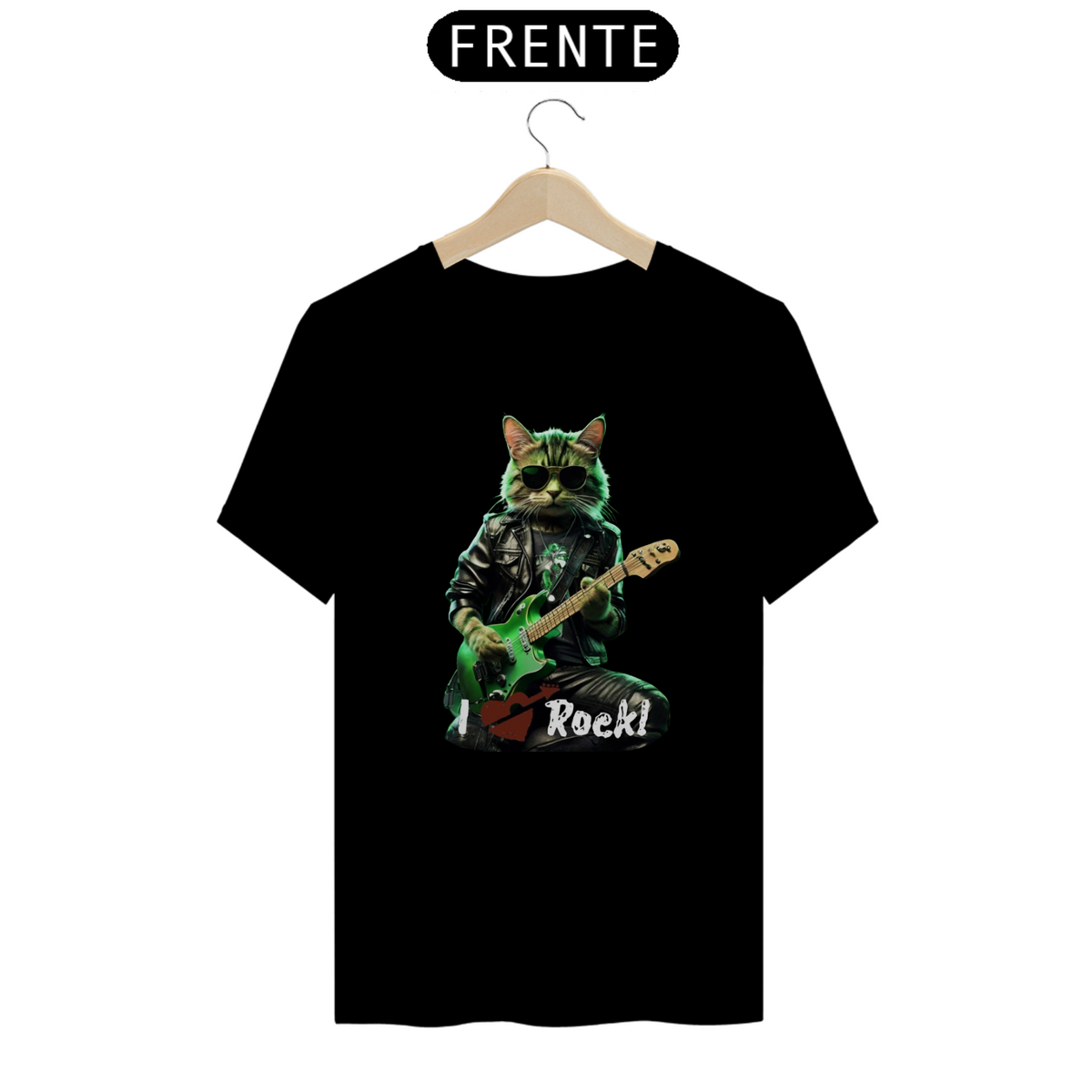 Nome do produto: Linha T-Shirt Quality - Rock Cat 02