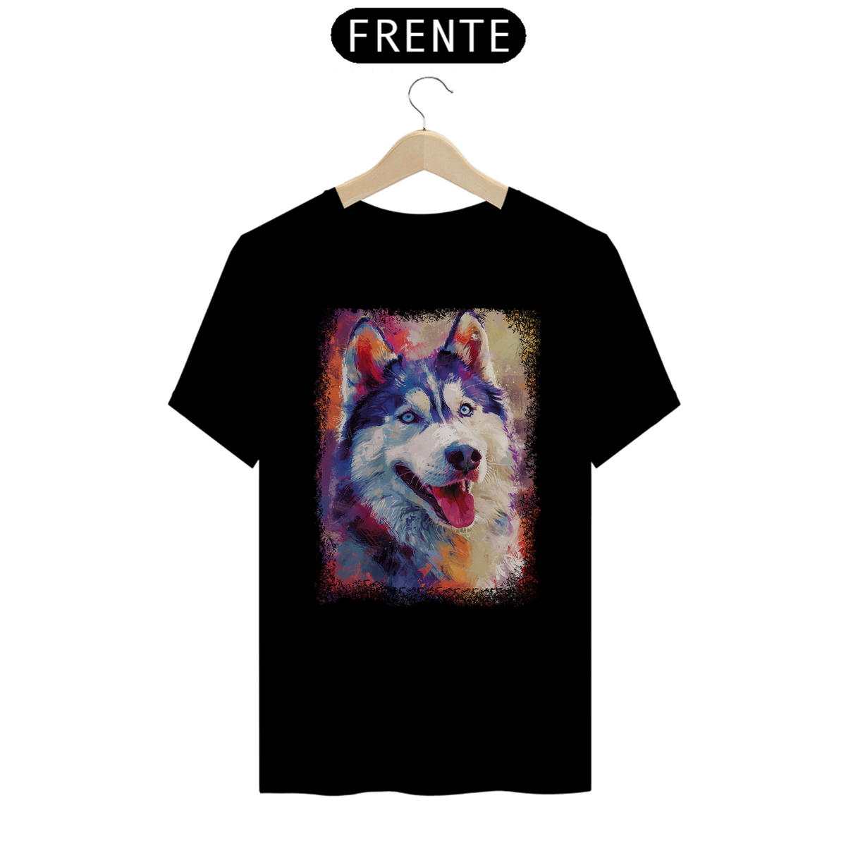 Nome do produto: Linha  Impressionismo T-Shirt Quality - Husky Siberiano