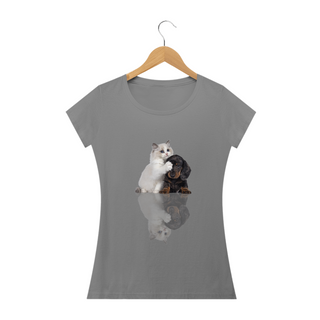 Nome do produtoCamiseta Feminina Baby Long Ragdoll & Dachshund