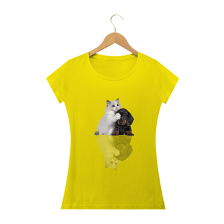 Nome do produtoCamiseta Feminina Baby Long Ragdoll & Dachshund