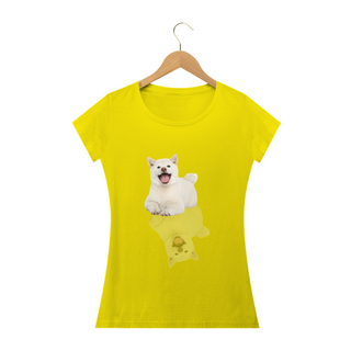 Nome do produtoCamiseta Feminina Baby Long Cãozinho Feliz